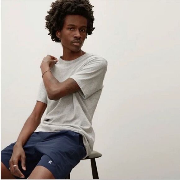 NWT Everlane The Organic Cotton Crew Uniform T-Shirt in Heather Gray Size S - Picture 1 of 11